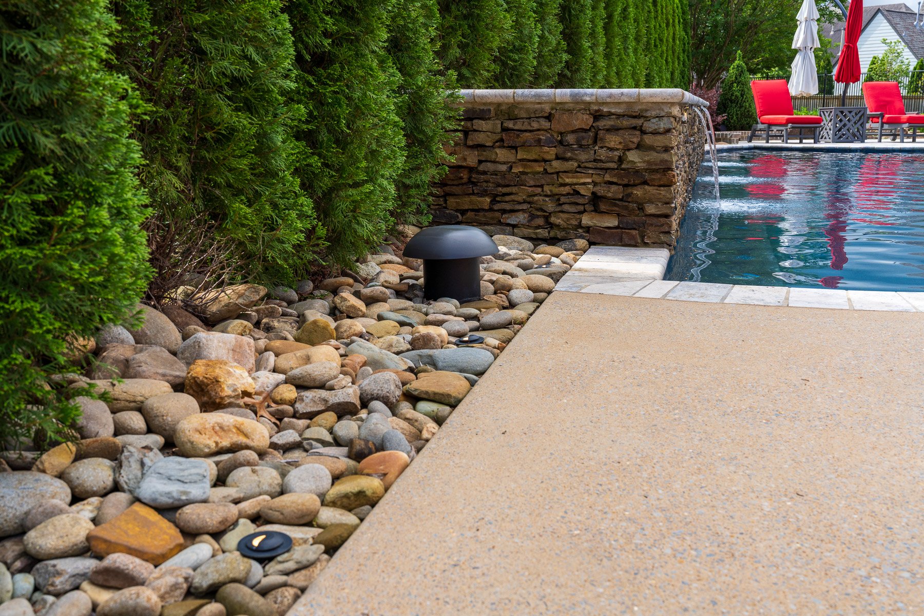 audio speaker light gravel bed poolside-1