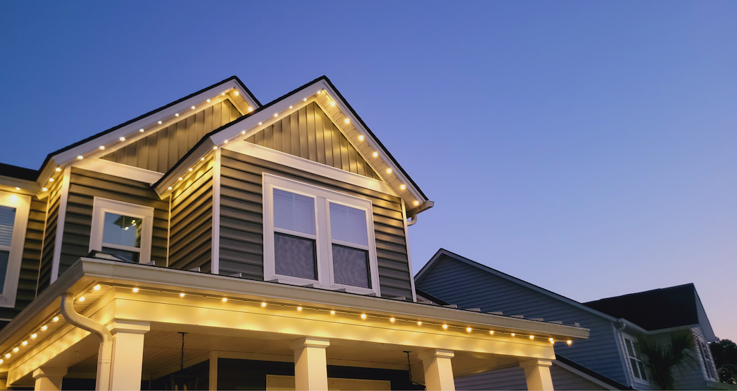 Permanent lighting on outside of house 1