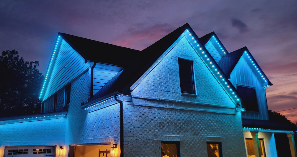 Permanent lighting on outside of house